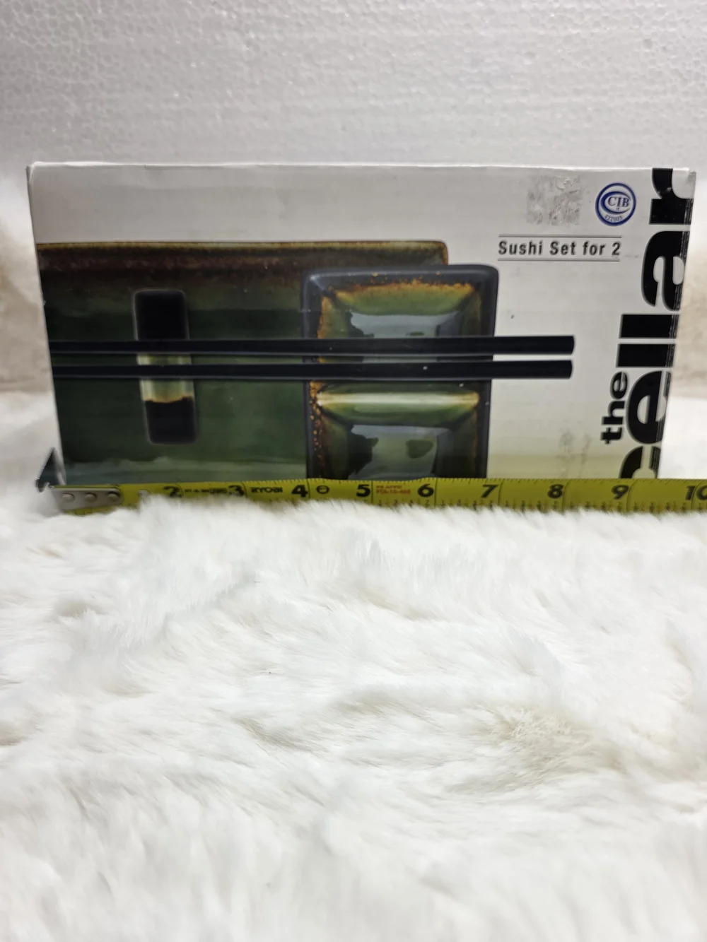 The Cellar Green Glaze Sushi Set for 2